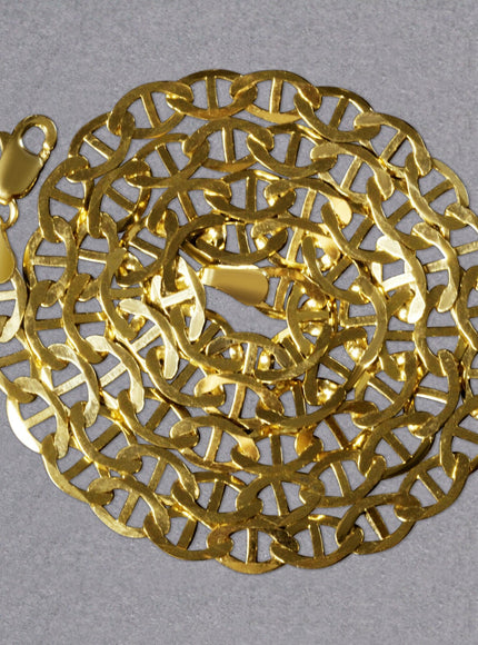 5.5mm 10k Yellow Gold Mariner Link Chain