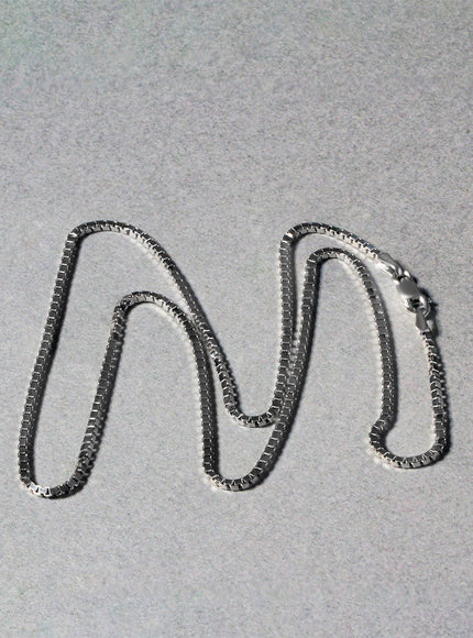 14k White Gold Classic Box Chain 1.4mm