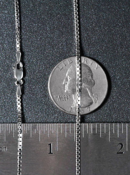 14k White Gold Classic Box Chain 1.4mm