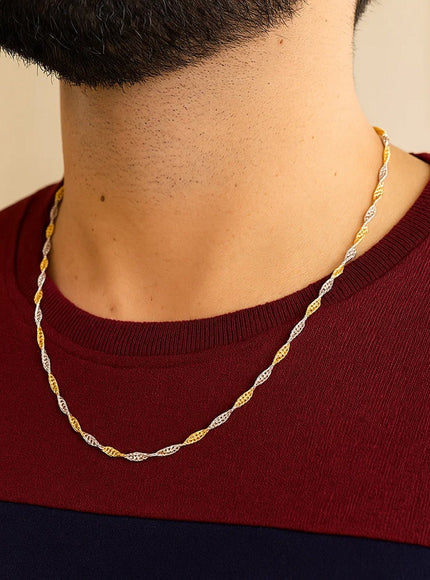 2.0mm 14k Two-Tone Gold Singapore Chain