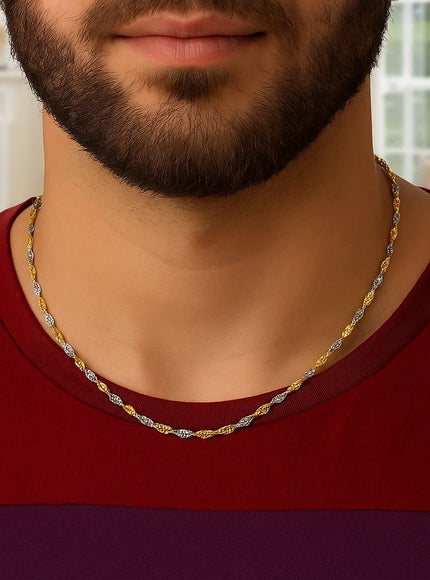 2.0mm 14k Two-Tone Gold Singapore Chain