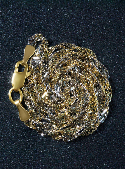 2.0mm 14k Two-Tone Gold Singapore Chain
