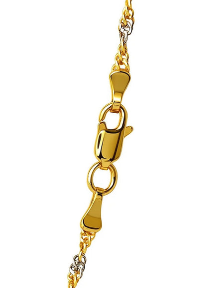 2.0mm 14k Two-Tone Gold Singapore Chain