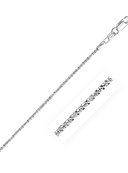 14k White Gold Sparkle Chain 1.5mm