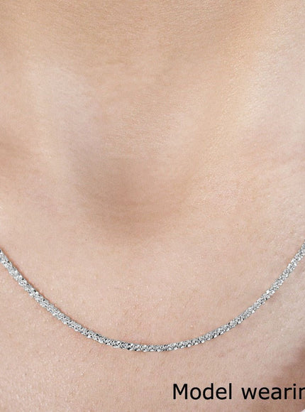 14k White Gold Sparkle Chain 1.5mm