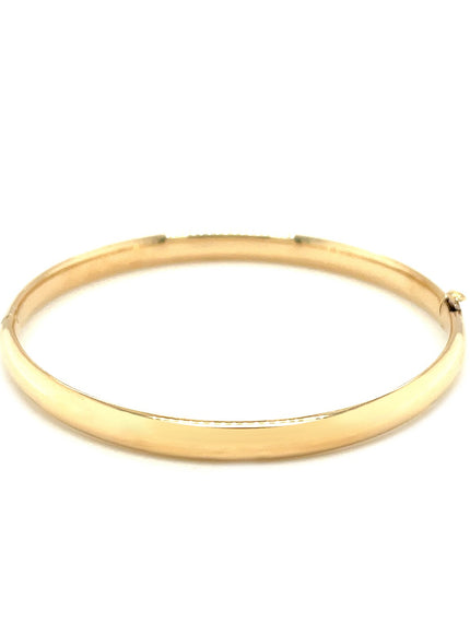 14k Yellow Gold Dome Design Polished Children's Bangle