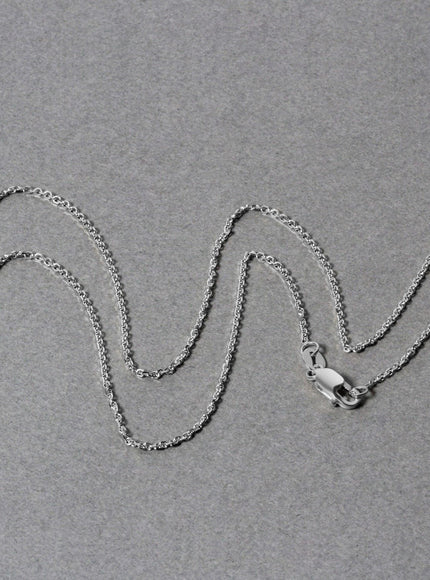 14k White Gold Diamond Cut Cable Link Chain 1.1mm