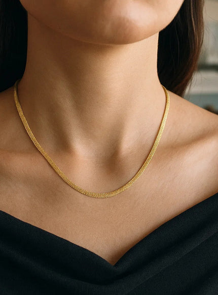 2.5mm 14k Yellow Gold Bismark Chain