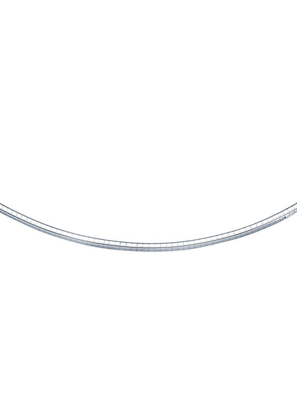 14k White Gold Chain in a Classic Omega (3 mm)