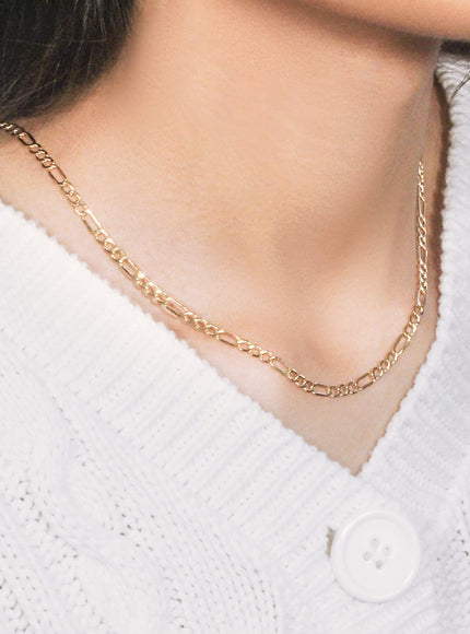 2.8mm 10k Yellow Gold Lite Figaro Chain