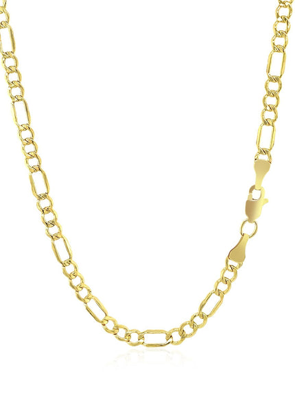 2.8mm 10k Yellow Gold Lite Figaro Chain