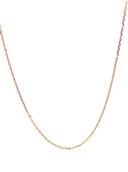 Diamond Cut Cable Link Chain in 14k Rose Gold (0.8 mm)