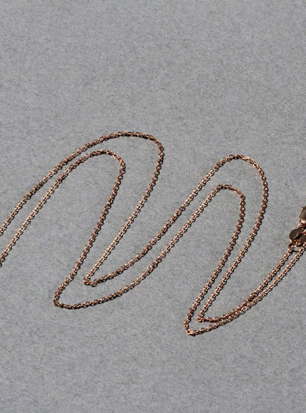 Diamond Cut Cable Link Chain in 14k Rose Gold (0.8 mm)