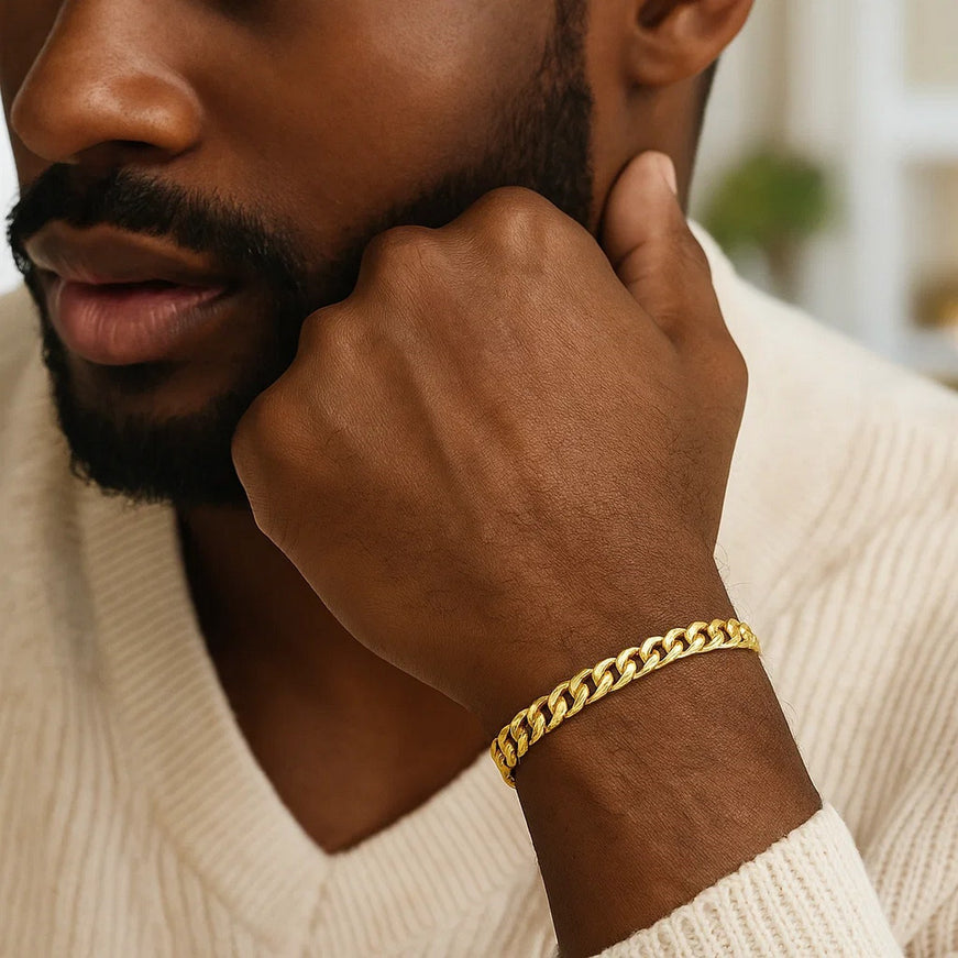 4.4mm 14k Yellow Gold Solid Miami Cuban Bracelet