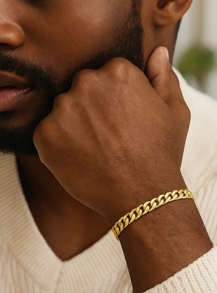 4.4mm 14k Yellow Gold Solid Miami Cuban Bracelet