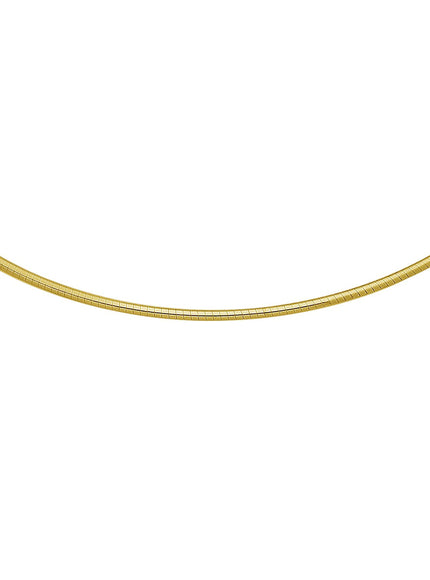 14k Yellow Gold Classic Omega Style Necklace (2 mm)