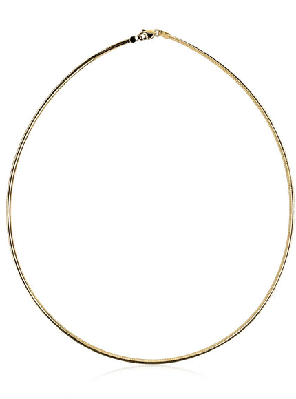 14k Yellow Gold Classic Omega Style Necklace (2 mm)