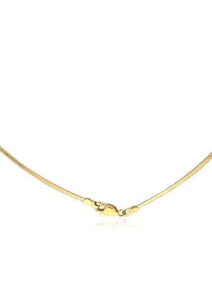 14k Yellow Gold Classic Omega Style Necklace (2 mm)