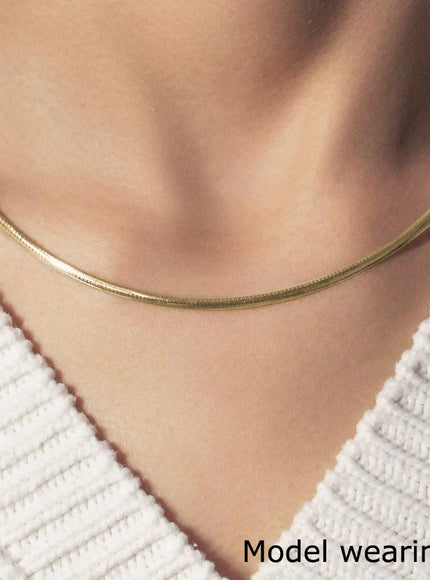 14k Yellow Gold Classic Omega Style Necklace (2 mm)