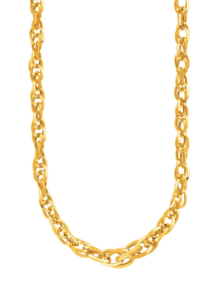 14k Yellow Gold Ornate Prince of Wales Chain Necklace