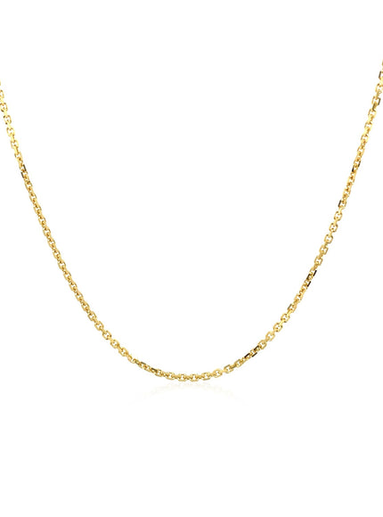 10k Yellow Gold Adjustable Cable Chain 0.9mm