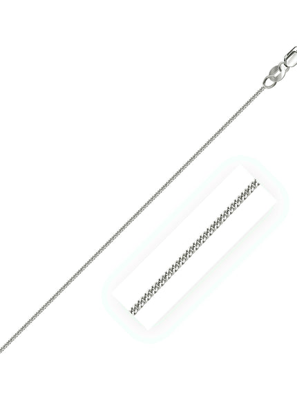 14k White Gold Gourmette Chain 1.0mm
