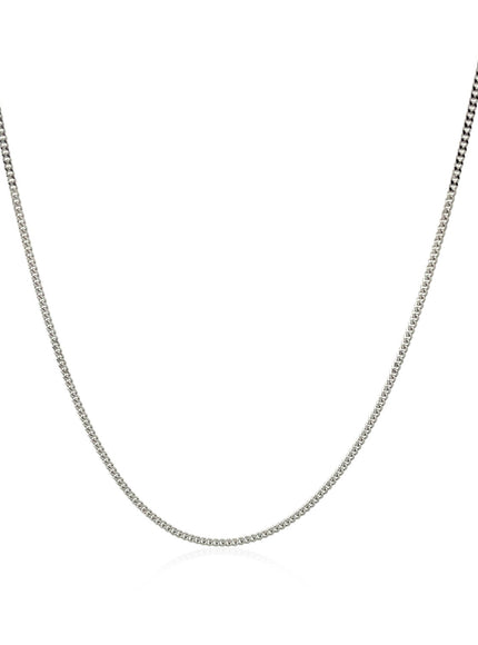 14k White Gold Gourmette Chain 1.0mm