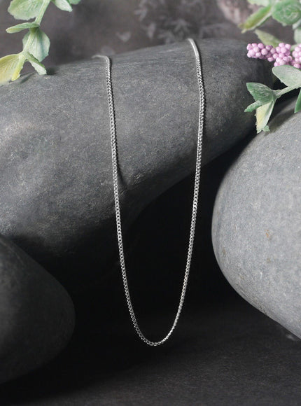 14k White Gold Gourmette Chain 1.0mm