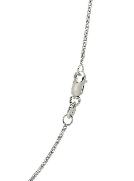 14k White Gold Gourmette Chain 1.0mm