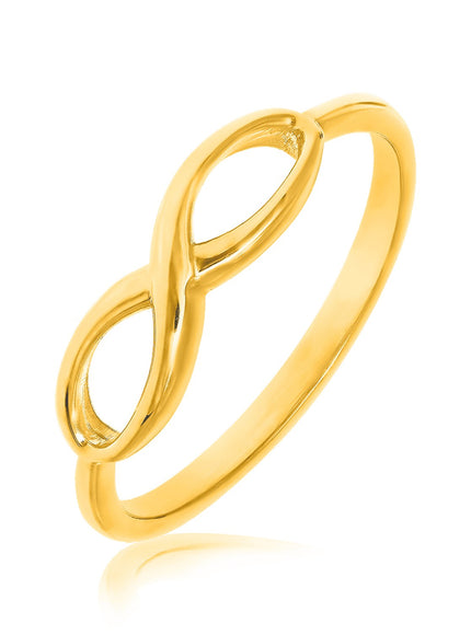 14k Yellow Gold Infinity Ring in High Polish