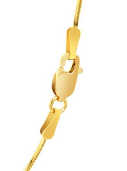 14k Yellow Gold Octagonal Shiny Snake Chain 0.8mm