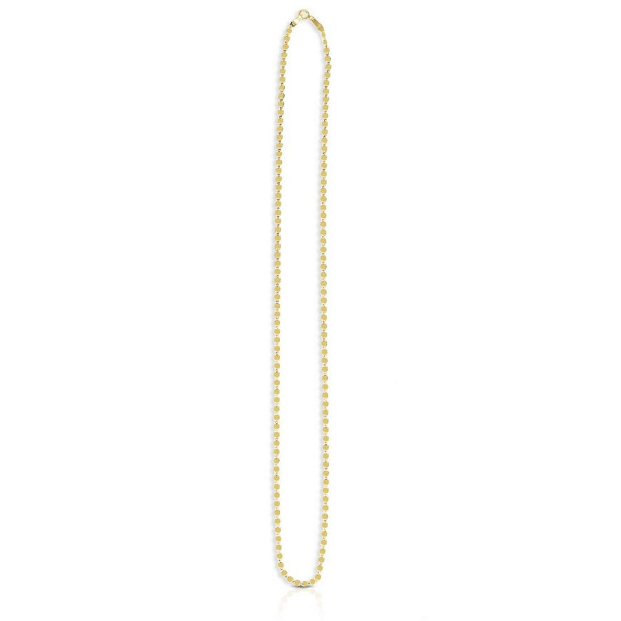 2.2mm 14k Yellow Gold Oval Mirror Chain