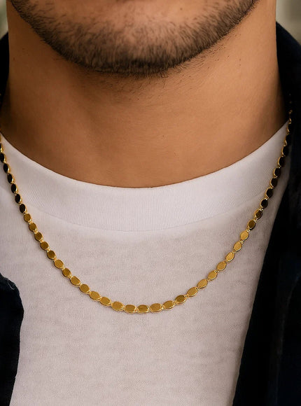 2.2mm 14k Yellow Gold Oval Mirror Chain