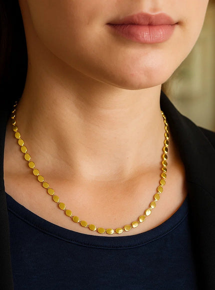 2.2mm 14k Yellow Gold Oval Mirror Chain