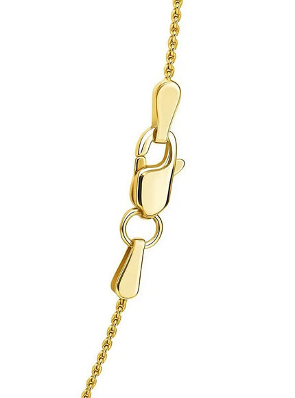 14k Yellow Gold Diamond Cut Round Wheat Chain 1.0mm