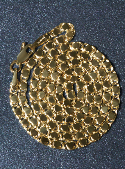 2.9mm 14k Yellow Gold Heart Chain