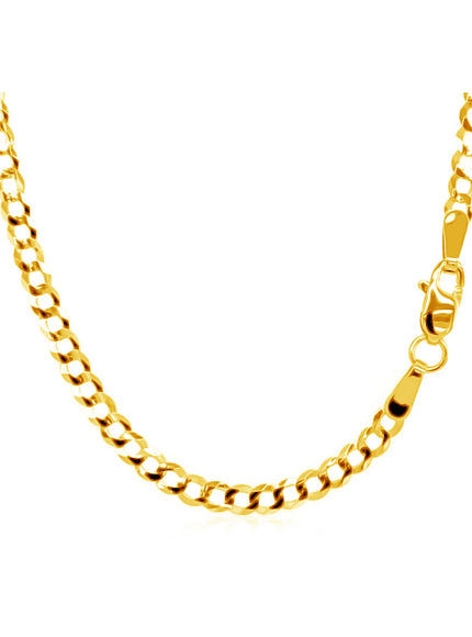 2.4mm 10k Yellow Gold Curb Chain