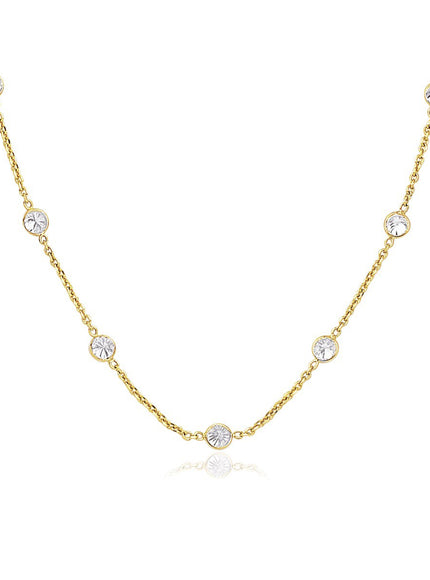 14k Yellow Gold CZ By the Yard Long Links