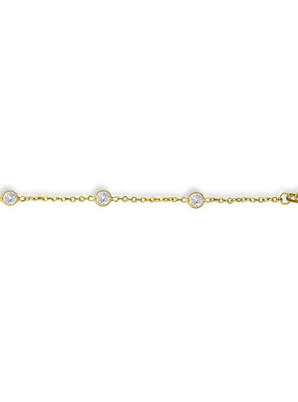 14k Yellow Gold CZ By the Yard Long Links