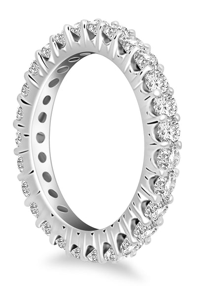 14k White Gold Common Prong Round Diamond Eternity Ring