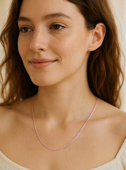 14k Rose Gold Classic Box Chain 0.8mm