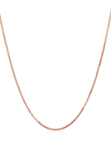 14k Rose Gold Classic Box Chain 0.8mm