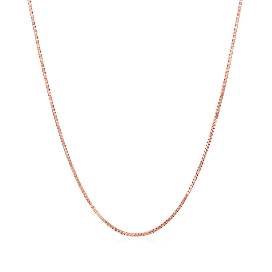 14k Rose Gold Classic Box Chain 0.8mm