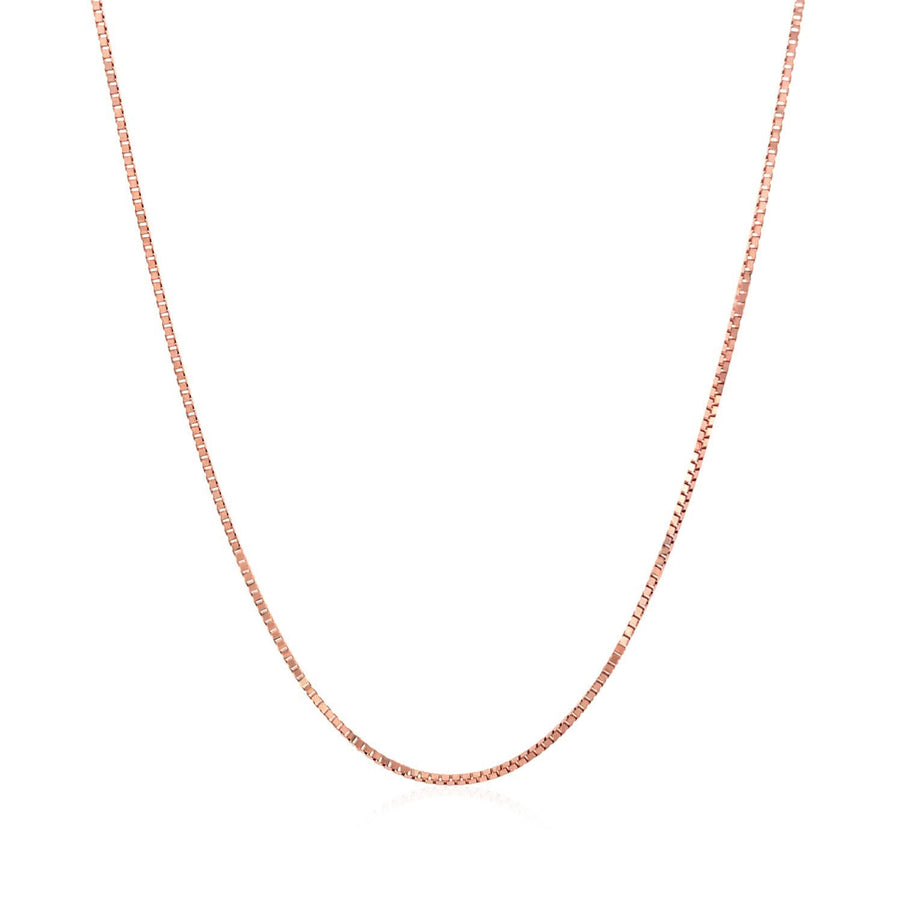 14k Rose Gold Classic Box Chain 0.8mm