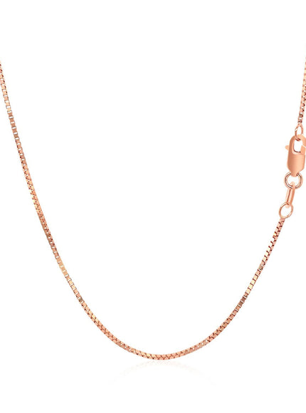 14k Rose Gold Classic Box Chain 0.8mm