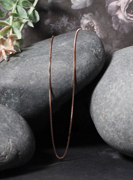 14k Rose Gold Classic Box Chain 0.8mm
