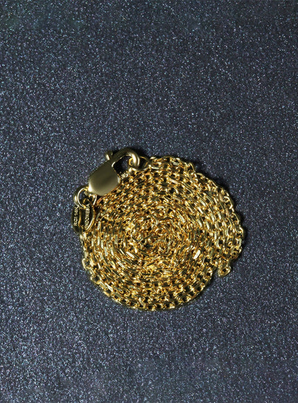 14k Yellow Gold Diamond Cut Cable Link Chain 1.4mm