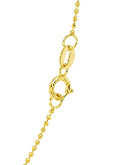 14k Yellow Gold Diamond-Cut Bead Chain 1.0mm