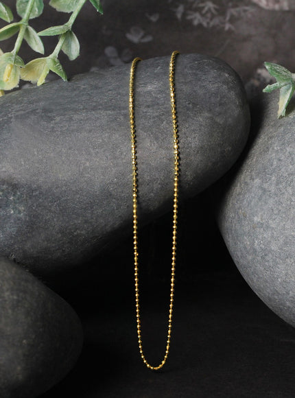14k Yellow Gold Diamond-Cut Bead Chain 1.0mm