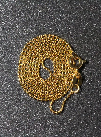 14k Yellow Gold Diamond-Cut Bead Chain 1.0mm